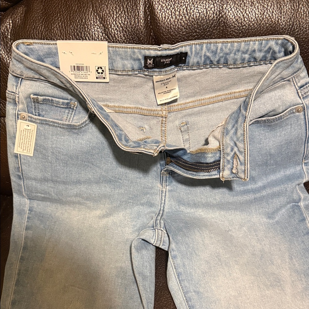 Member’s Mark Light Blue Women's Straight Jeans Size 4